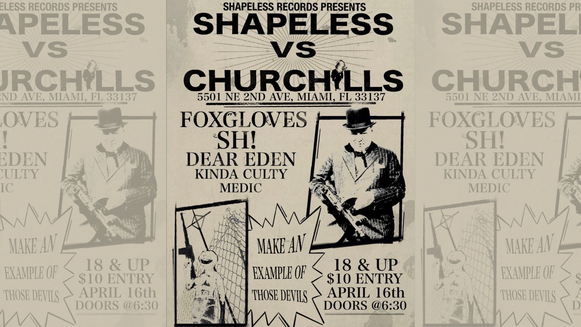 Foxgloves, A Band Called Sh! Dear Eden, Kinda Culty, Medic Cover