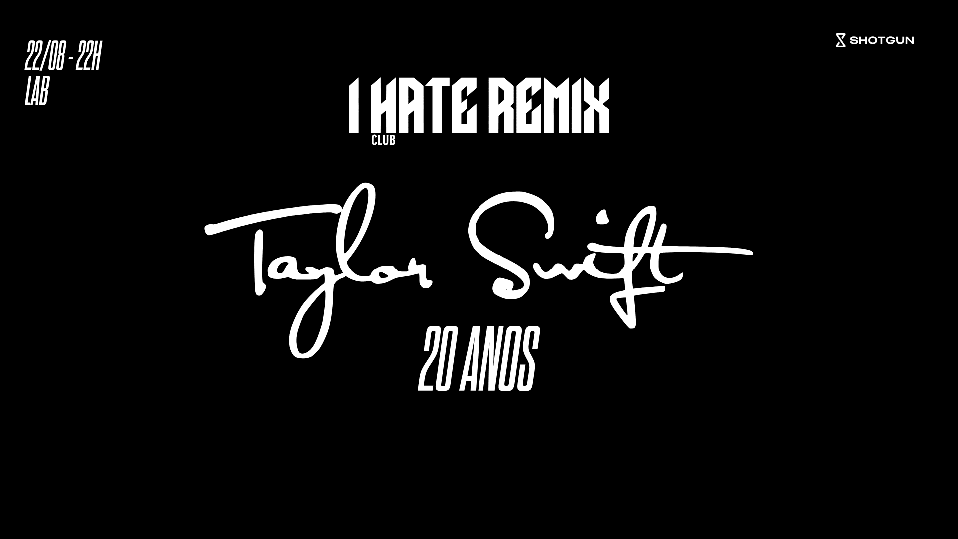 Ihr Taylor Swift 20 Anos 22/08 - 22h Cover