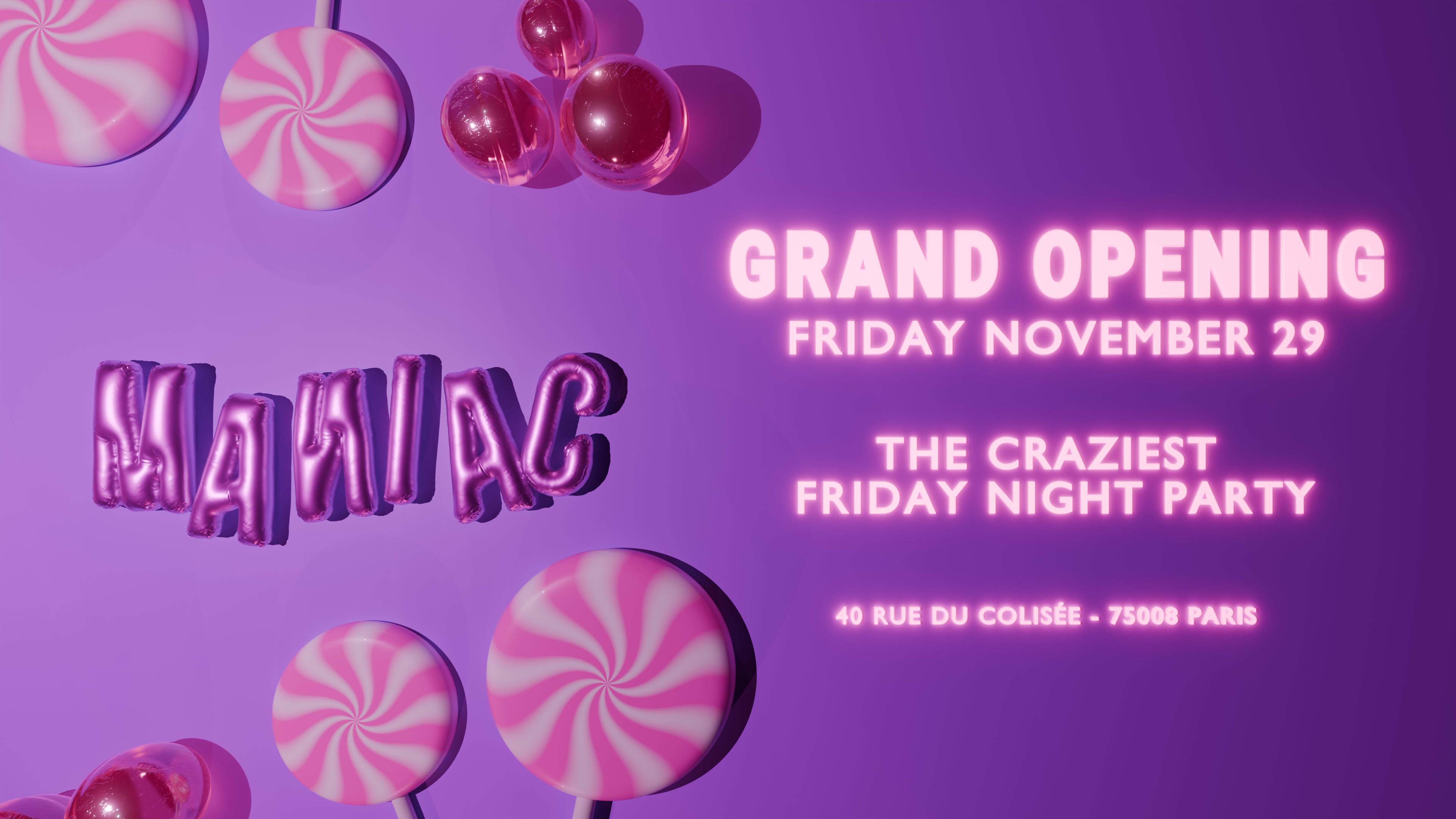 Opening Maniac - 29 Nov @Les Planches Cover
