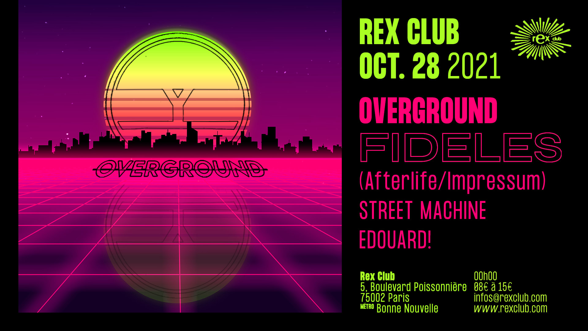 Overground Opening S.08 W/ Fideles, Street Machine, Edouard! Cover