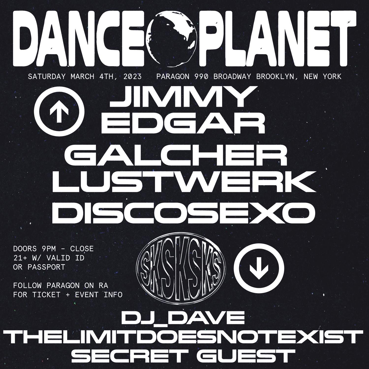Dance Planet: Jimmy Edgar, Galcher Lustwerk + Sksksks Cover