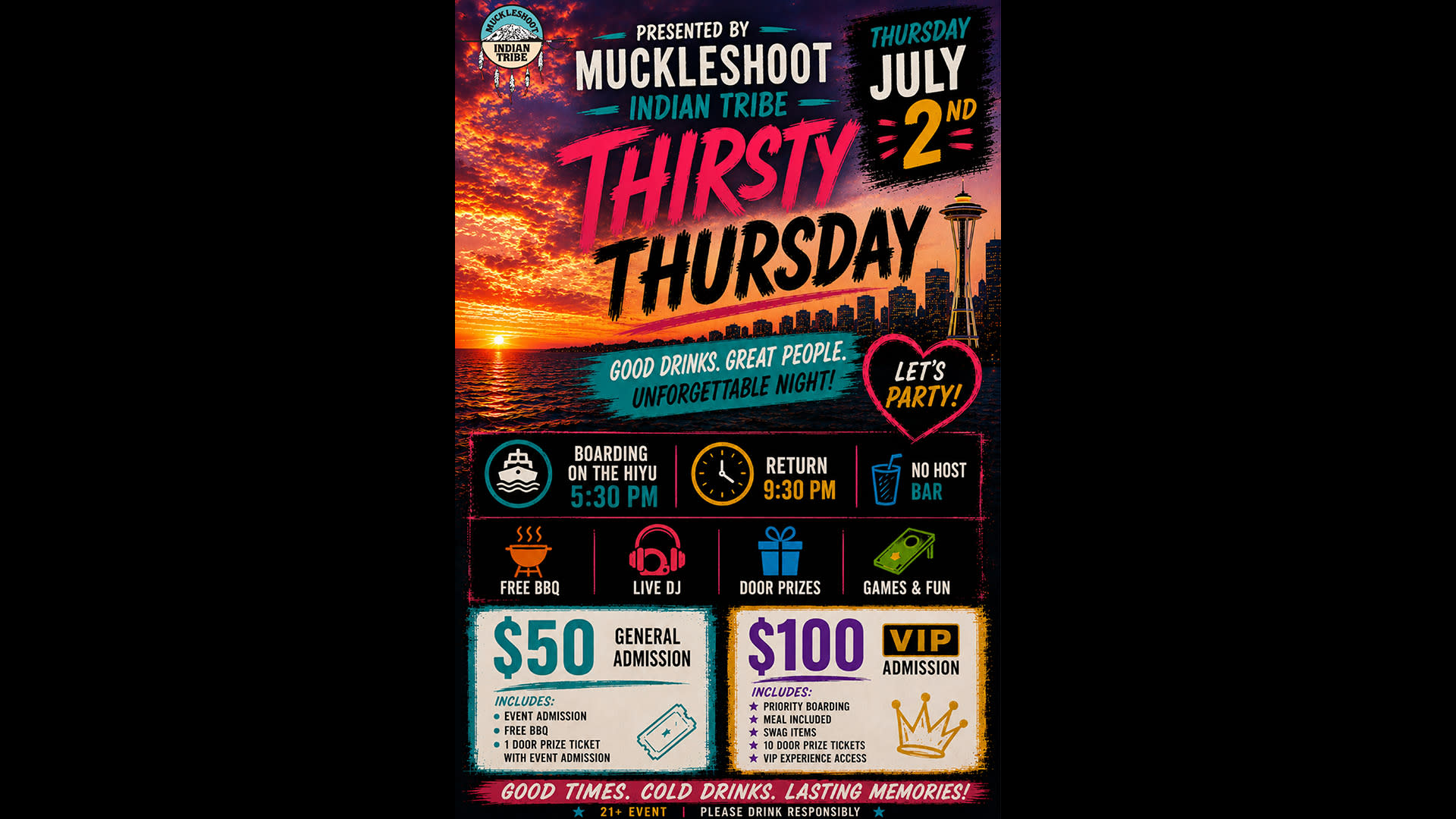 Thirsty Thursday | Presented By Muckleshoot Tribe Cover