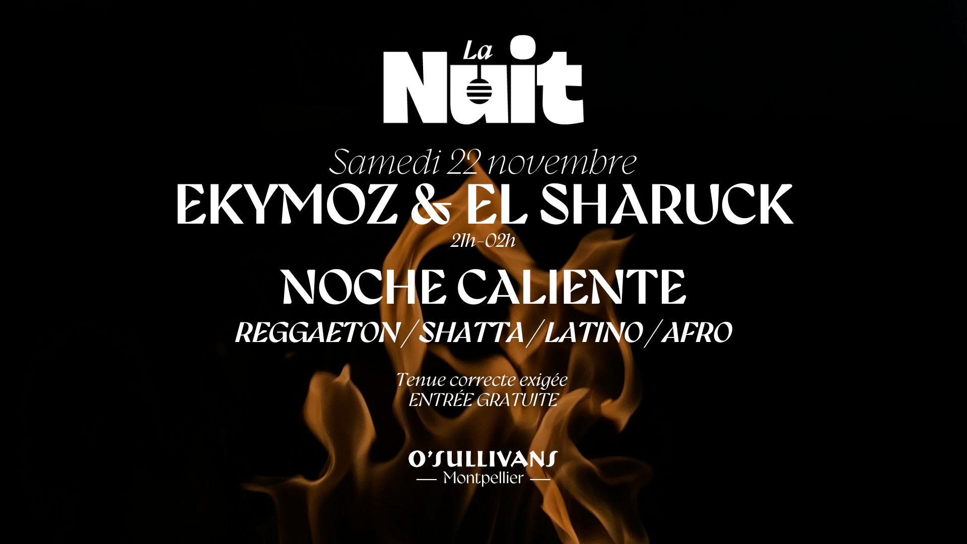 Noche Caliente 22.11 - O'sullivans Pub Montpellier Cover