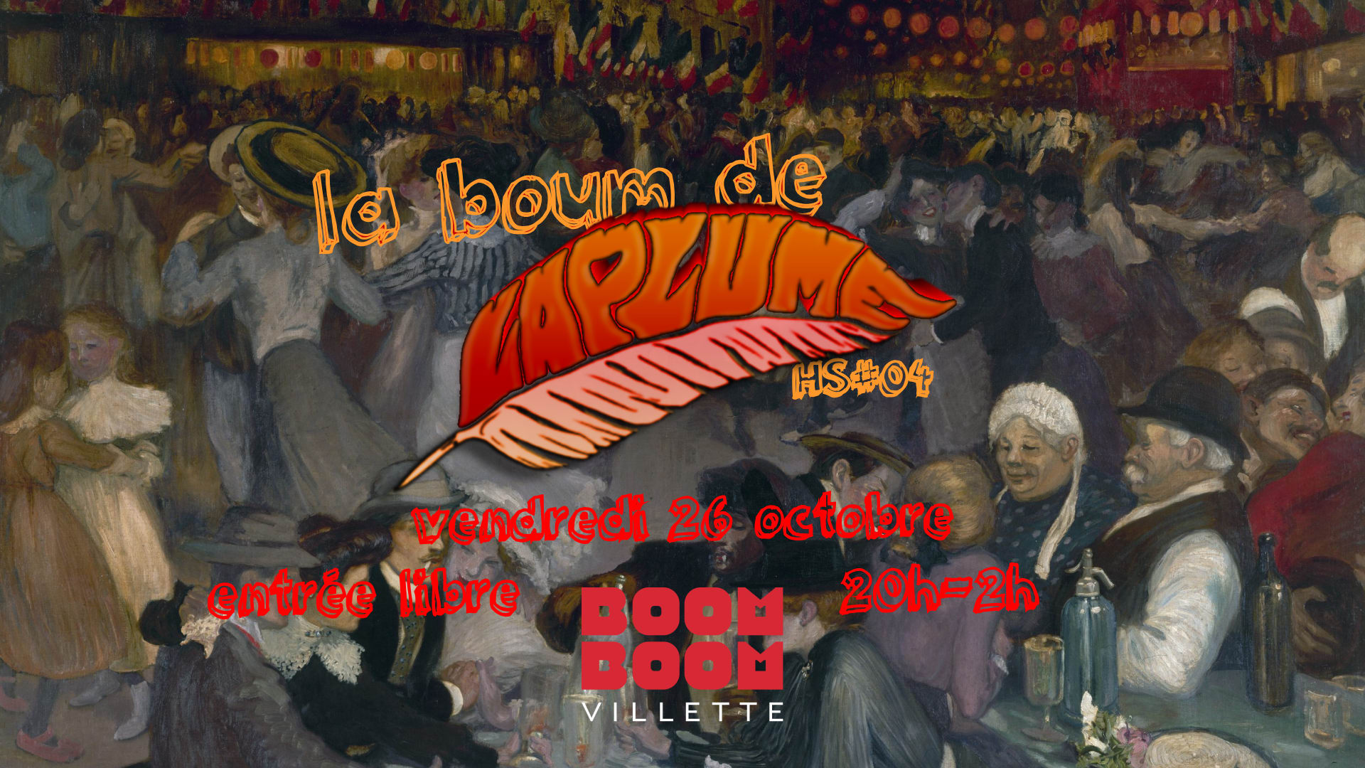 Boom Boom Villette Invite "La Plume" Cover