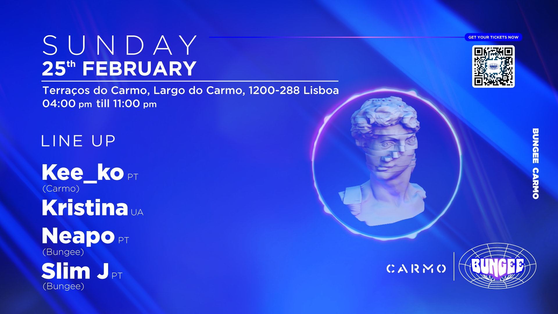 Kristina • Kee_Ko • Bungee Crew | Sun 25 Feb • Carmo Rooftop Cover