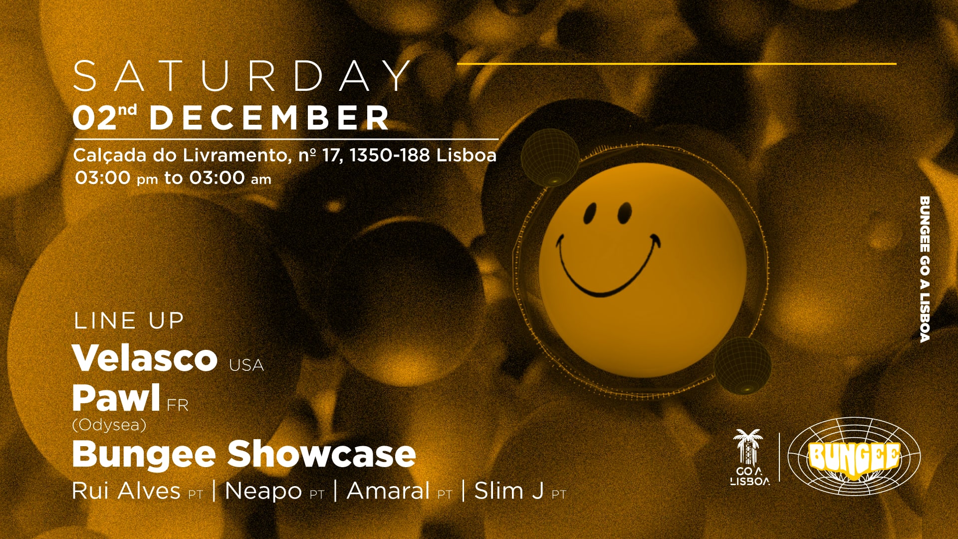 Velasco • Pawl & Bungee Showcase | Sat 2 Dec • Go A Lisboa Cover