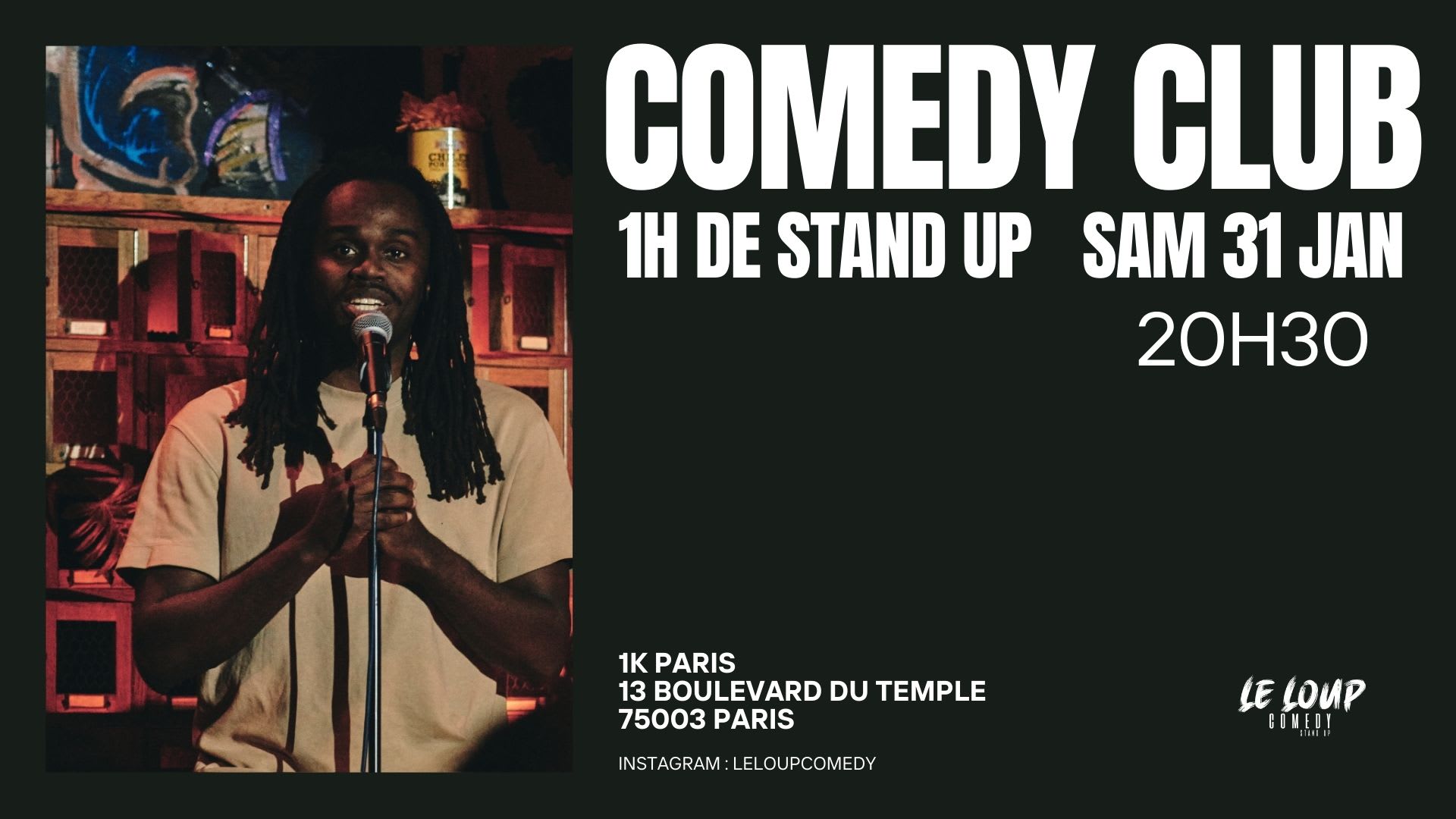 Le Loup Comedy Club 31/01 - 20h30 (Stand Up) Cover