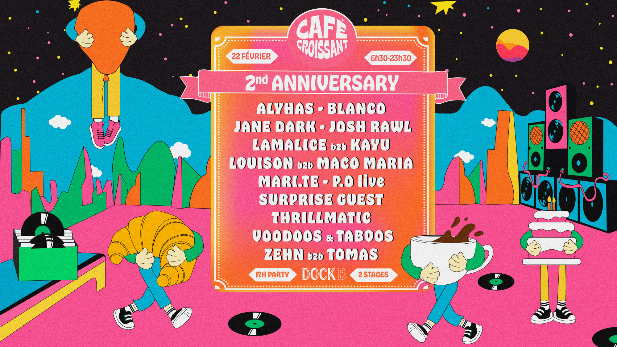 Café Croissant : 2nd Anniversary (2 Stages - 17hour Party) Cover