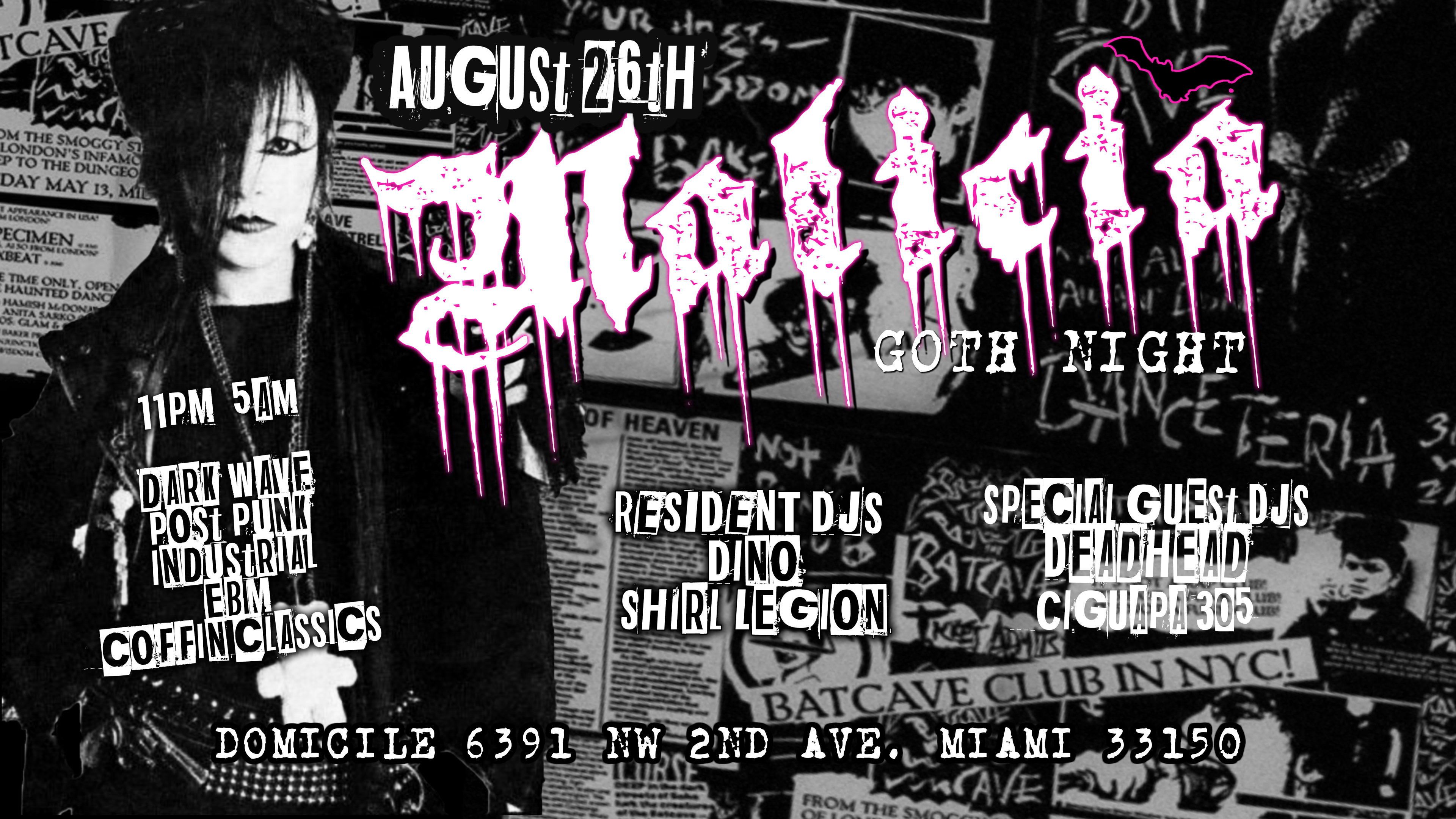 Domicile Presents Malicia Goth Nights Cover