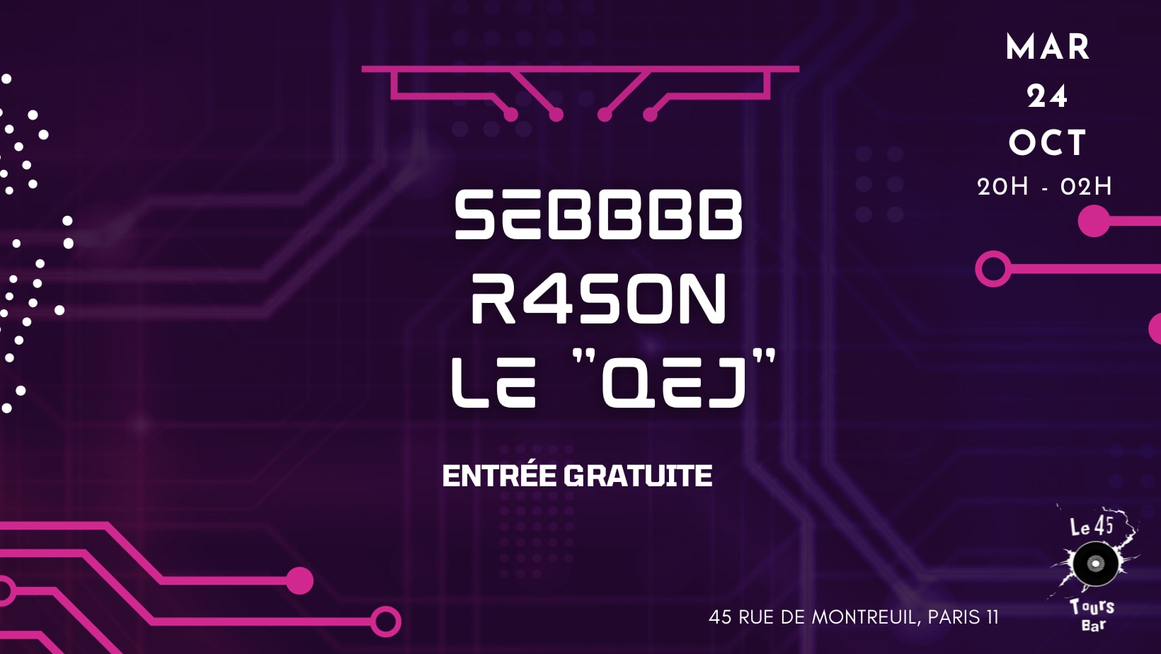 Le 45 Tours Invite Sebbbb, R4son &  Le "Qej" Cover
