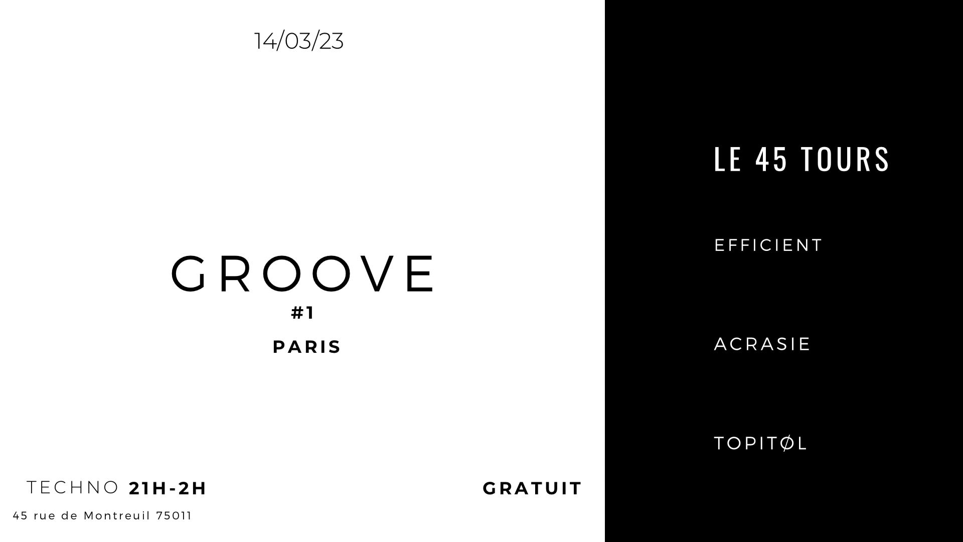 Groove #1 W/ Topitøl, Acrasie & Anonhyme Cover