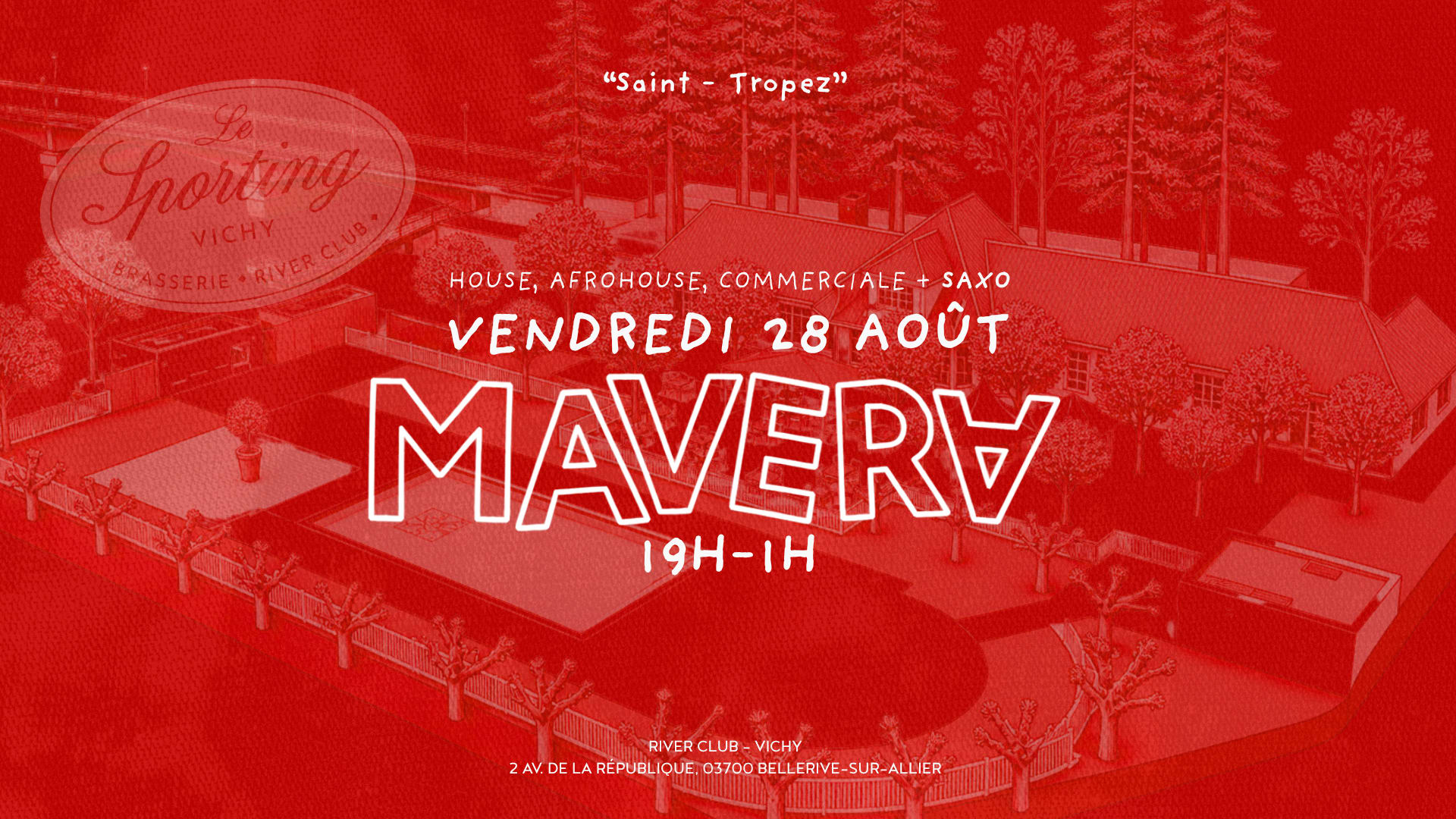 Mavera- "St-Tropez" Riverclub - Vendredi 28 Août Cover