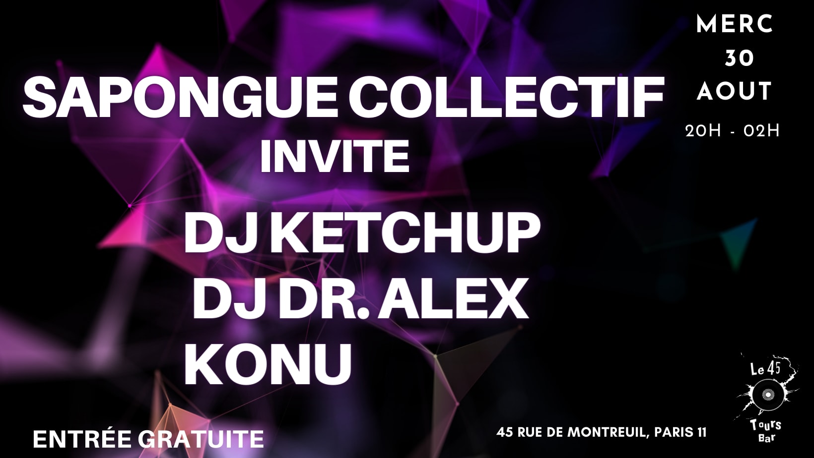 Sapongue Collectif Crew W/ Dj Ketchup, Dj Dr. Alex & Konu Cover