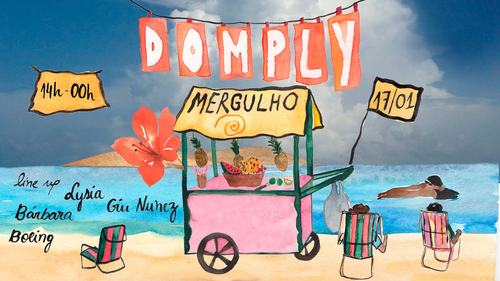 Domply Mergulho: Barbara Boeing, Giu Nunez E Lysia Cover