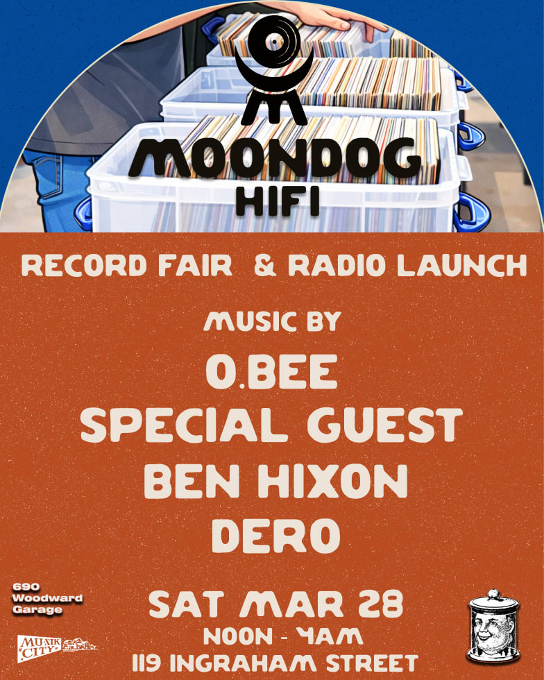 Moondog Record Fair & Radio Launch Cover