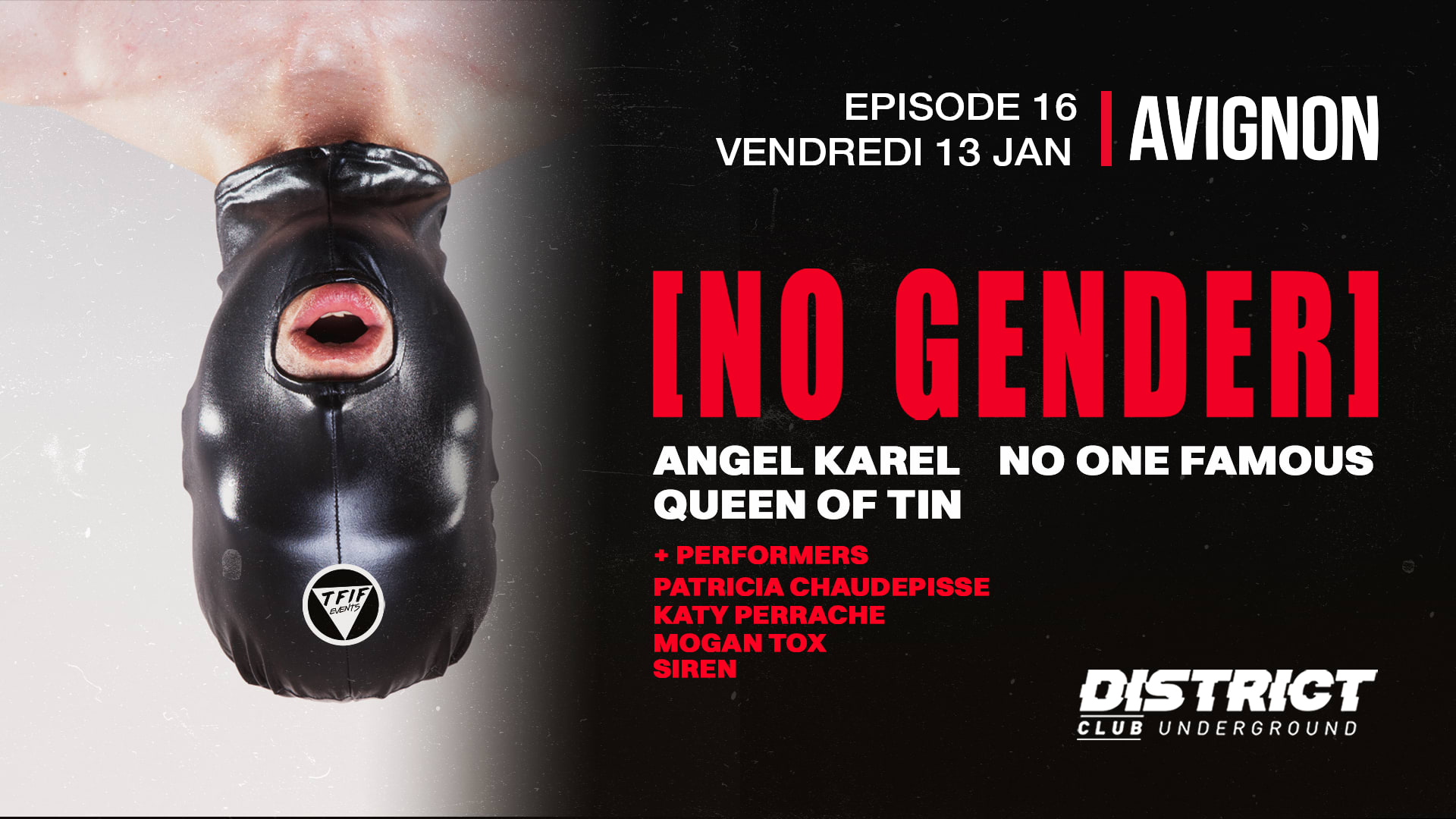No Gender - District Avignon - Vendredi 13 Janvier Cover