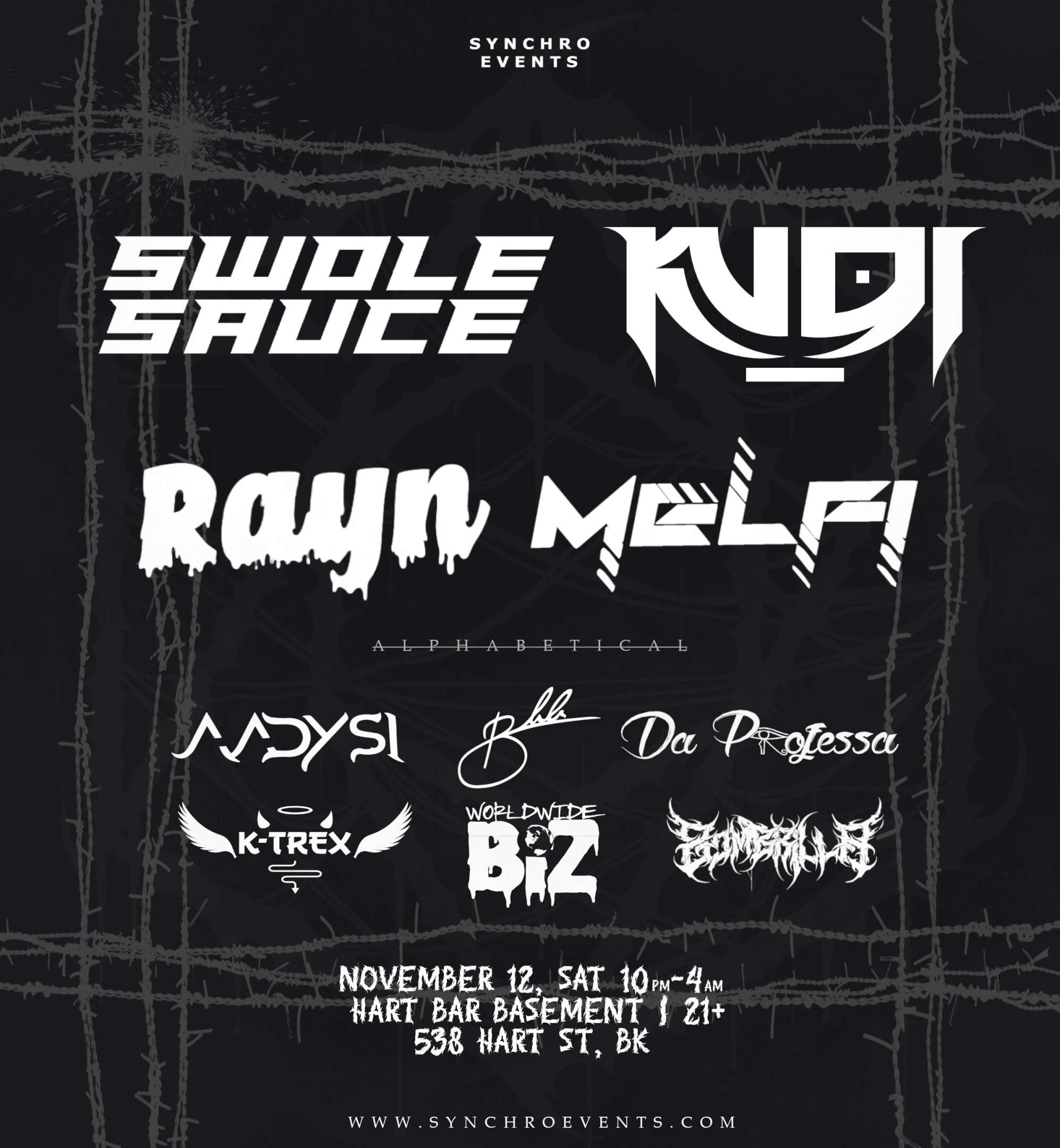 Synchro Events At Hart Bar Basement 11/12 Cover