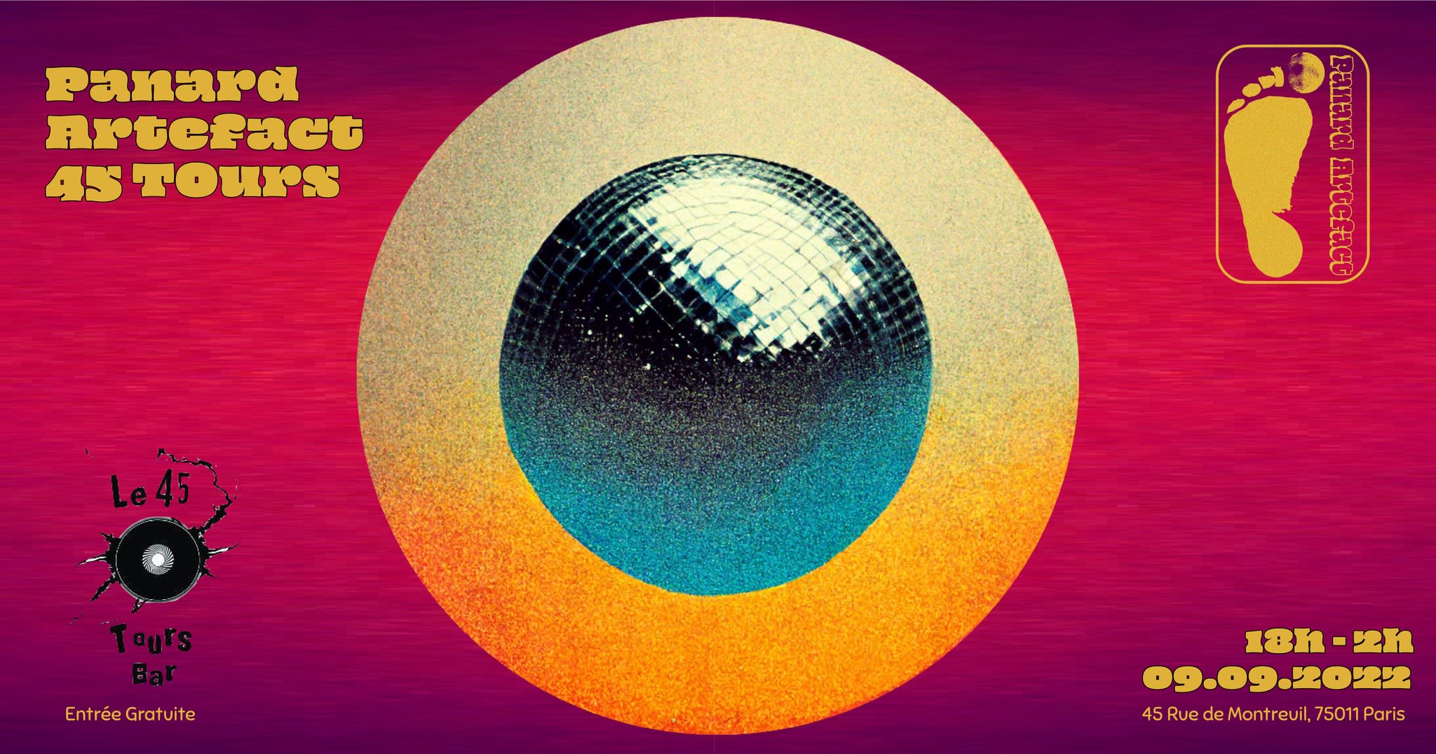 💥 Panard Artefact Au 45 Tours W/ Dj Bapt, Marin Fontaine & Fougue 💥 Cover