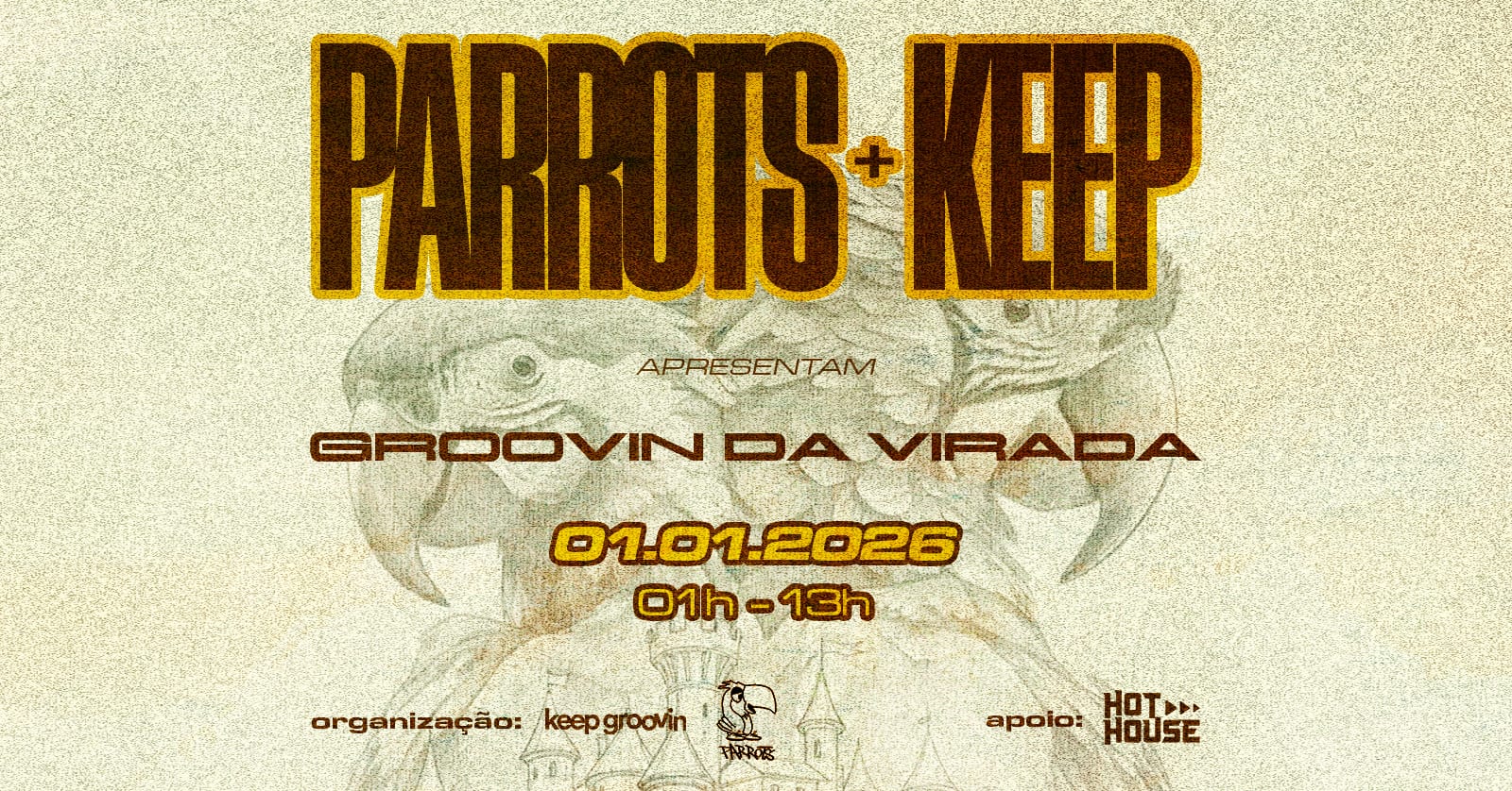 Parrots + Keep Apresentam: Groovin Da Virada! Cover