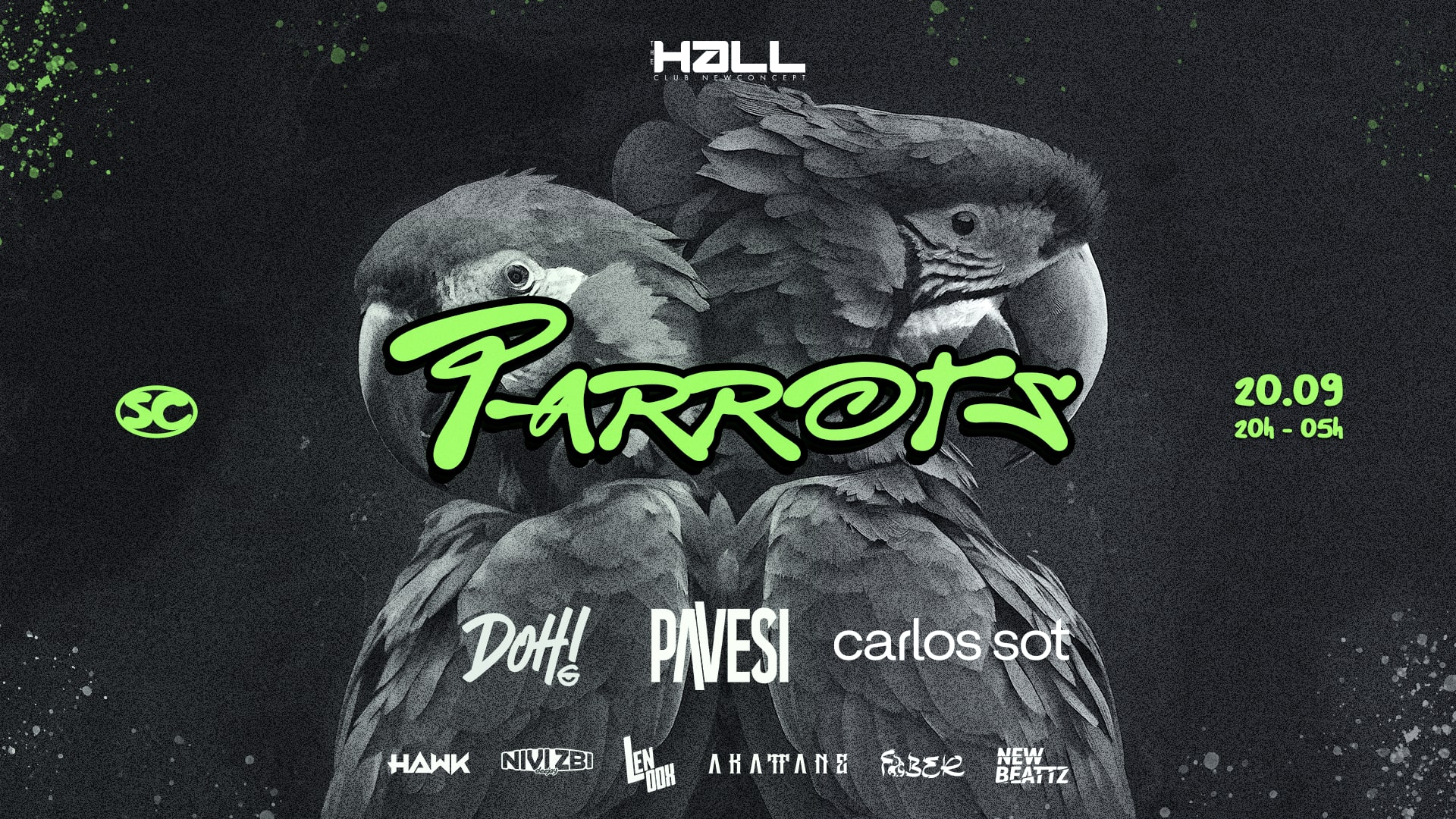 The Hall Club. Apres. Parrots Showcase 2• Edição Cover