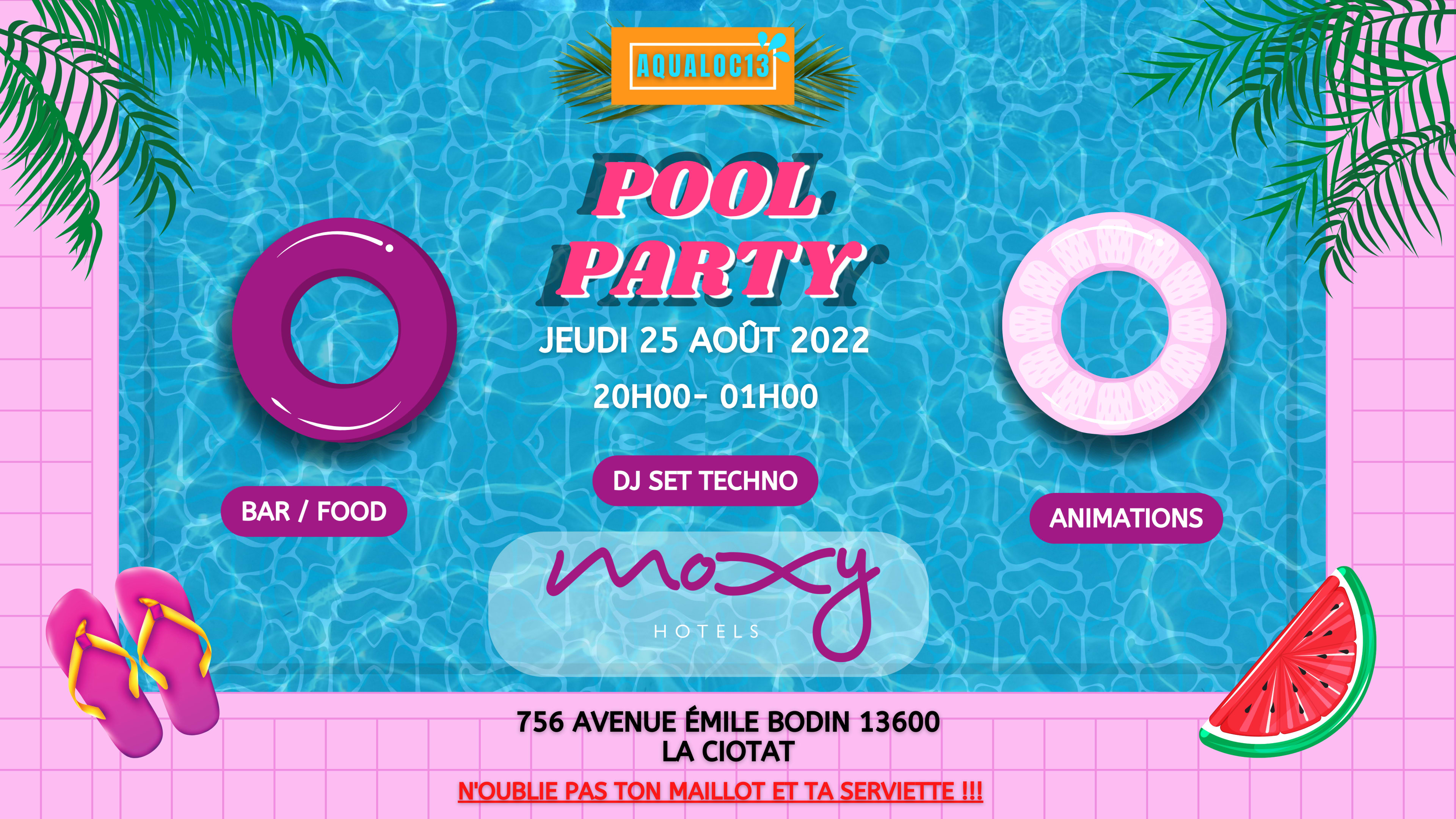 Pool Party Aqualoc13 X Moxy Cover