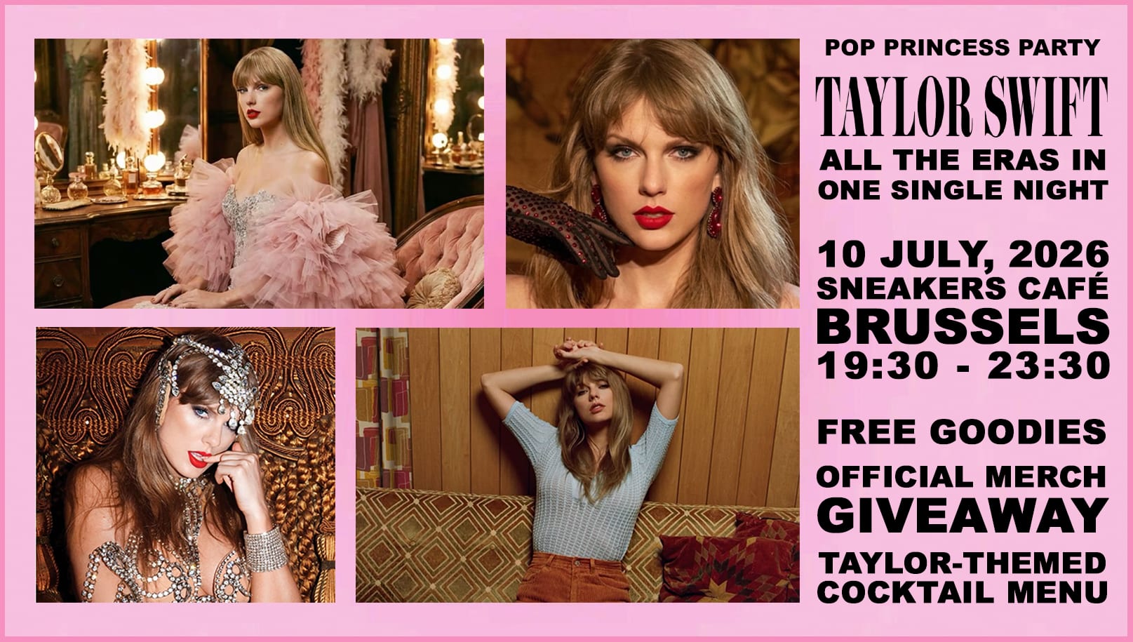 Pop Princess Party - Taylor Swift Edition Bruxelles Cover