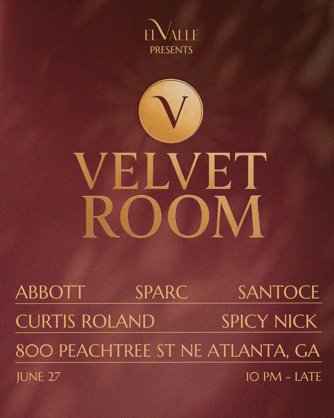 El Valle Presents: Velvet Room Cover