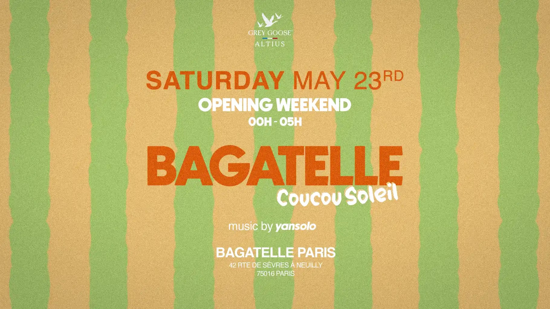 Samedi 23 Mai - Opening Bagatelle Cover