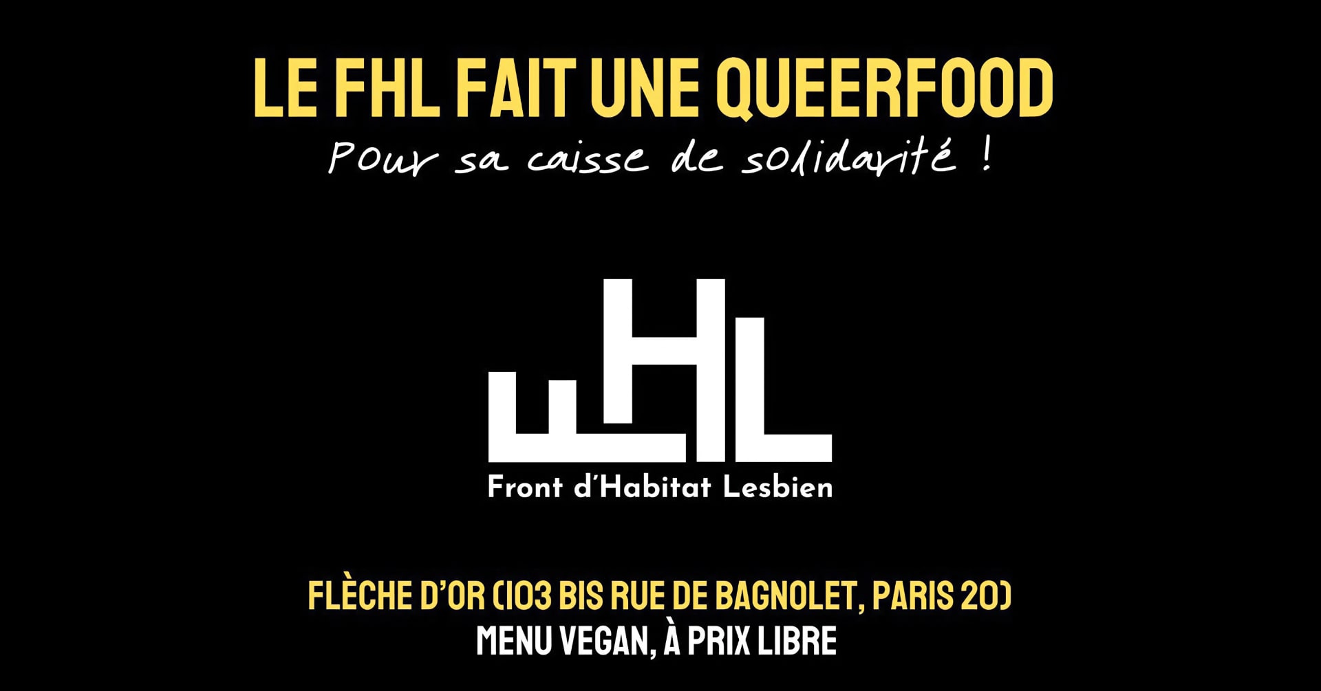 🌈 Queerfood × Front D’Habitat Lesbien 🏠🖤✨ Cover