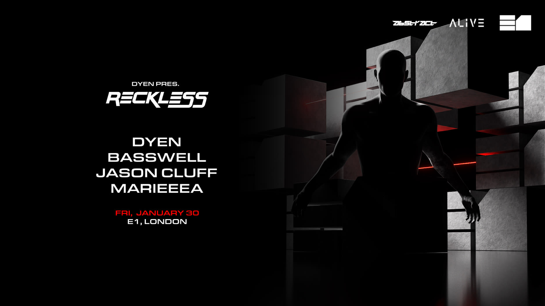 Alive: Dyen Presents: Reckless Special Guest Basswell Cover