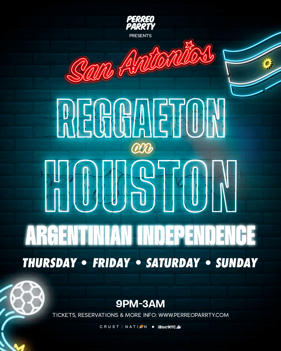 Argentina Independence Reggaeton On Houston - Latin & Reggaeton Party Nyc Cover