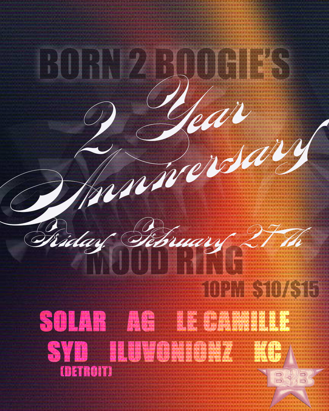 Born 2 Boogie's 2 Yr Anniversary Party Cover