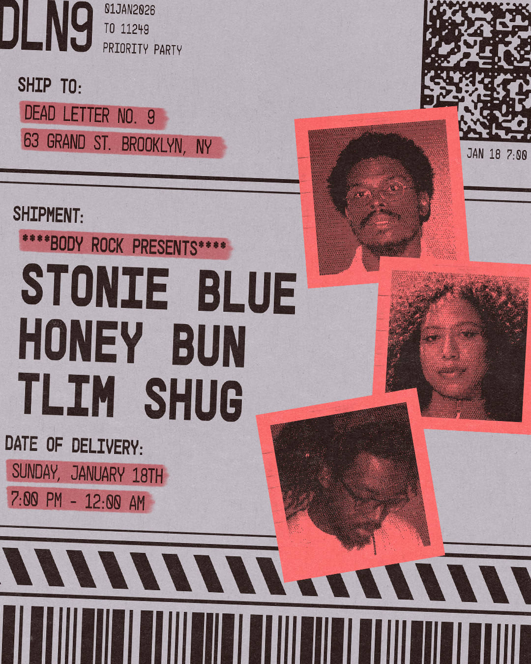 Body Rock Presents: Stonie Blue, Honey Bun, Tlim Shug Cover