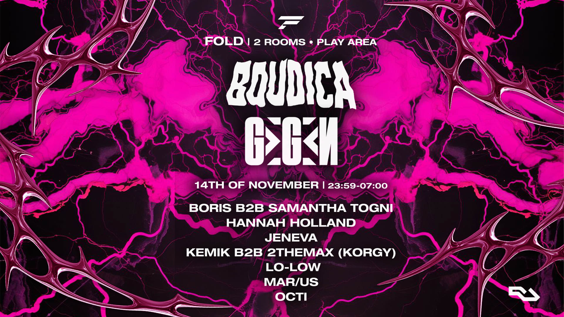 Boudica X Gegen: Boris B2b Samantha Togni, Hannah Holland, Jeneva, Lo-Low, Mar/Us + More Cover