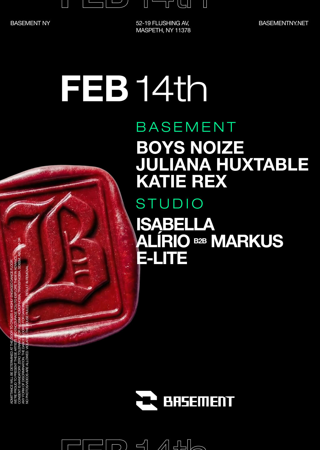 Boys Noize / Juliana Huxtable / Katie Rex / Isabella / Alírio B2b Markus / E-Lite Cover