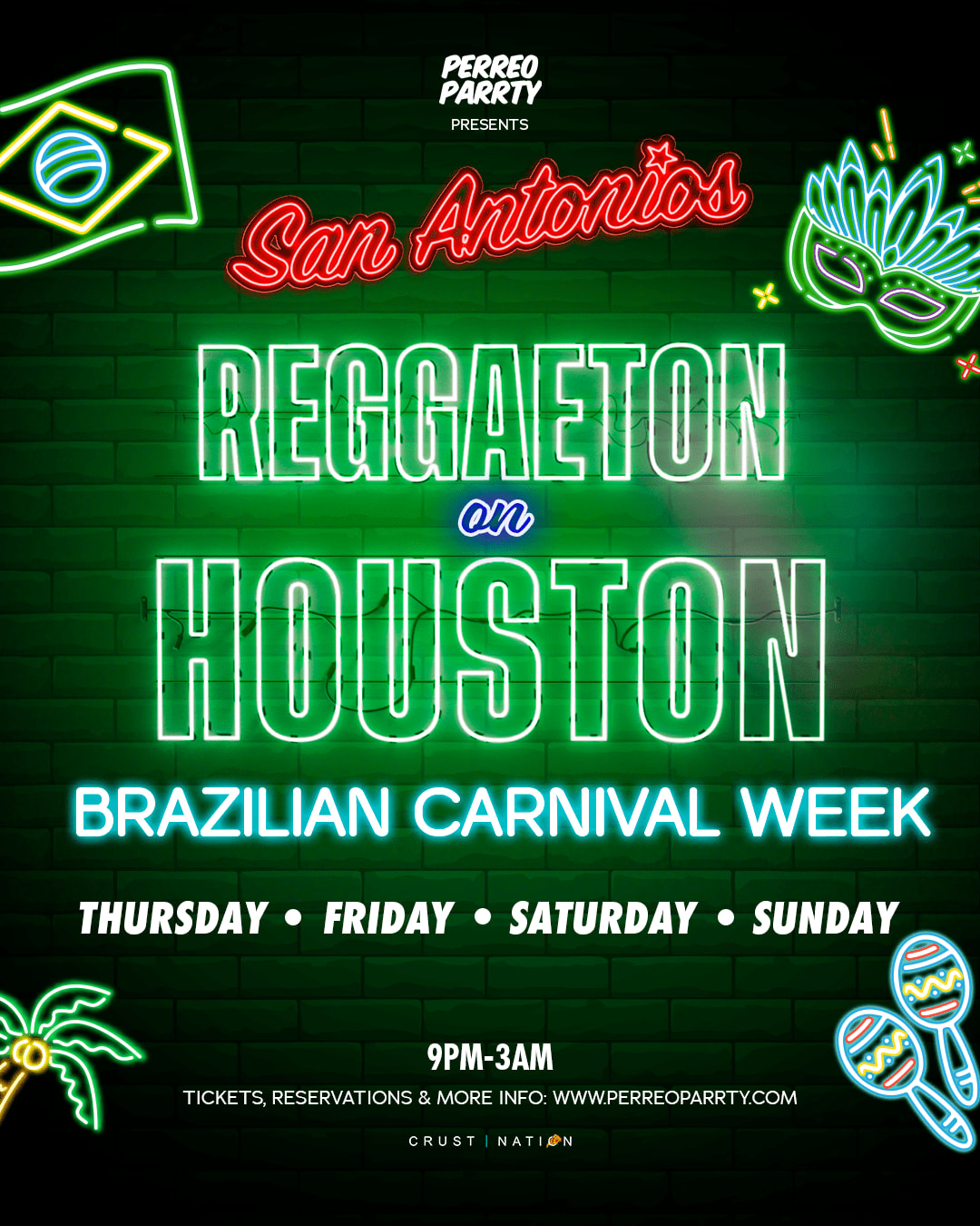 Brazilian Carnival Reggaeton On Houston - Latin & Reggaeton Party Nyc Cover