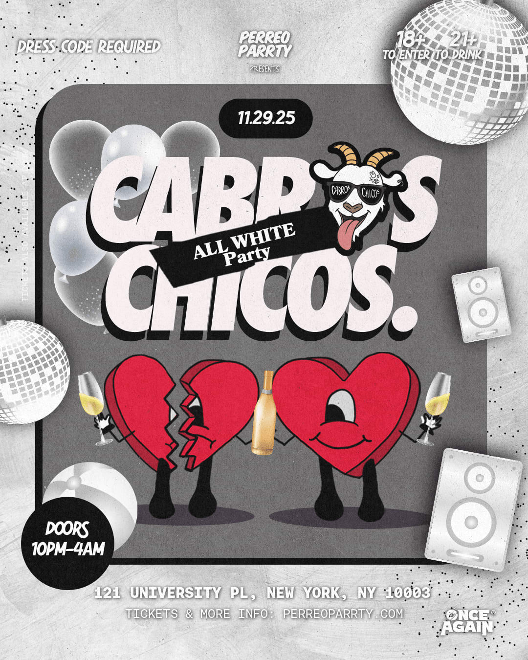 Cabros Chicos - Black & White Party - Open Format (18+) Cover