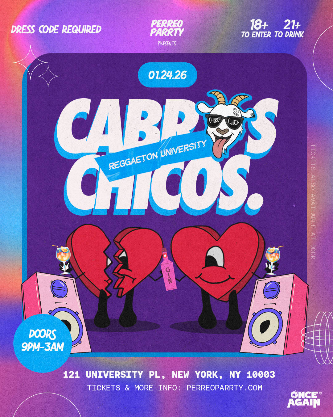 Cabros Chicos - Reggaeton University - Latin Dance Party In Nyc (18+) Cover