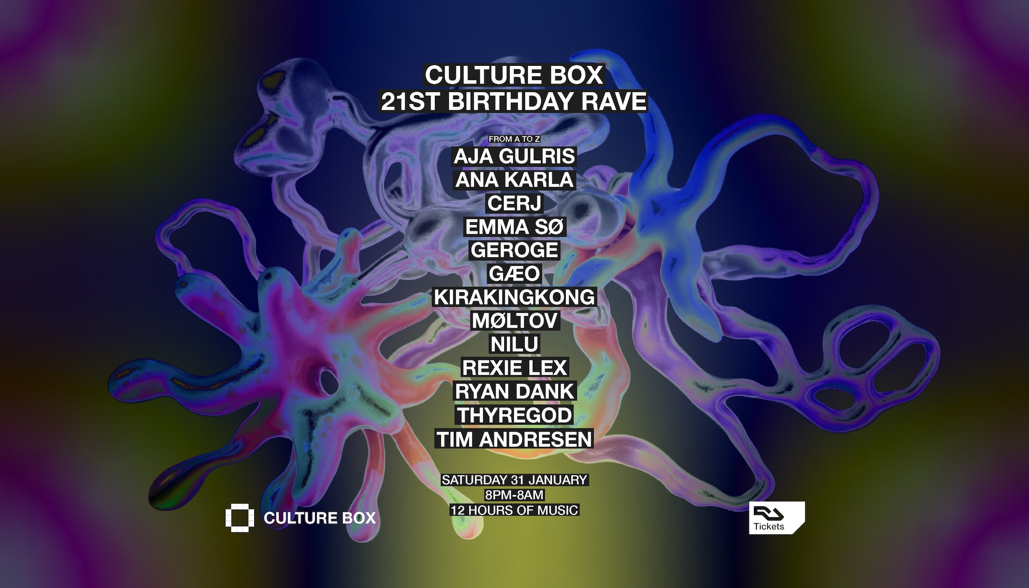Culture Box 21st Birthday Rave Cover