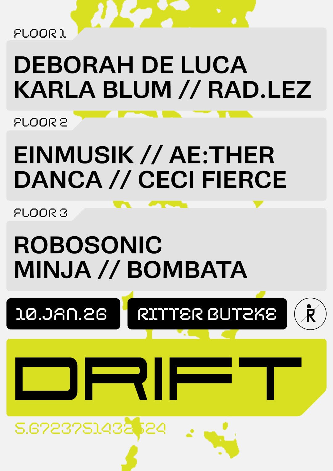 Drift W/ Deborah De Luca, Einmusik, Ae:Ther, Karla Blum  Cover