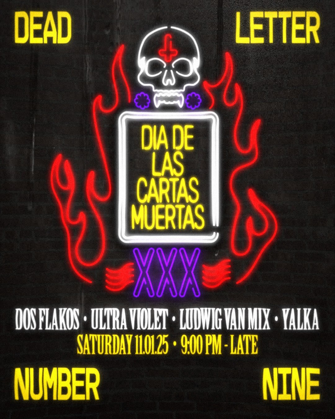 Dia De Las Cartas Muertas - Dos Flakos, Ultra Violet, Ludwig Van MIX & Yalka Cover