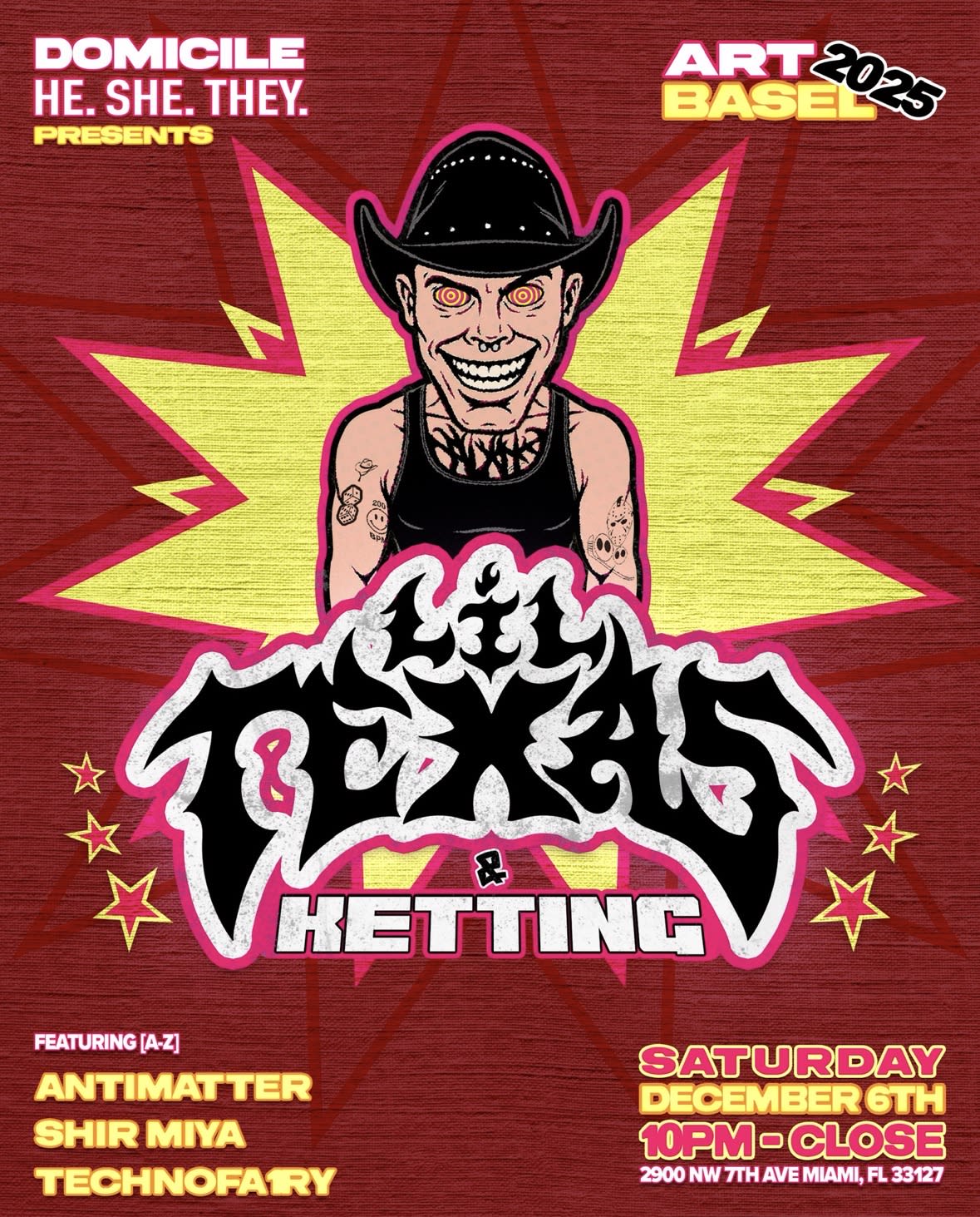 Domicile X He.She.They Invites: Lil Texas Cover