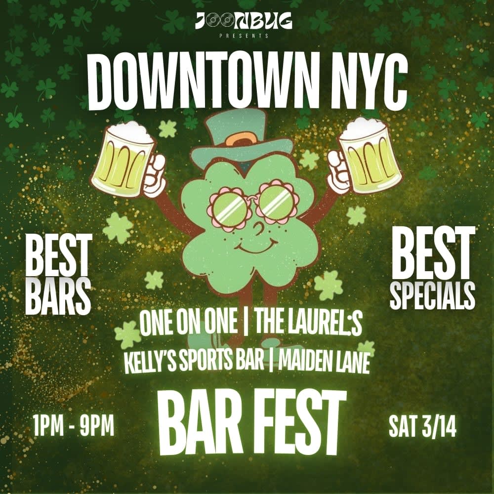Downtown Nyc St. Patrick's Bar Crawl 3-14 Cover