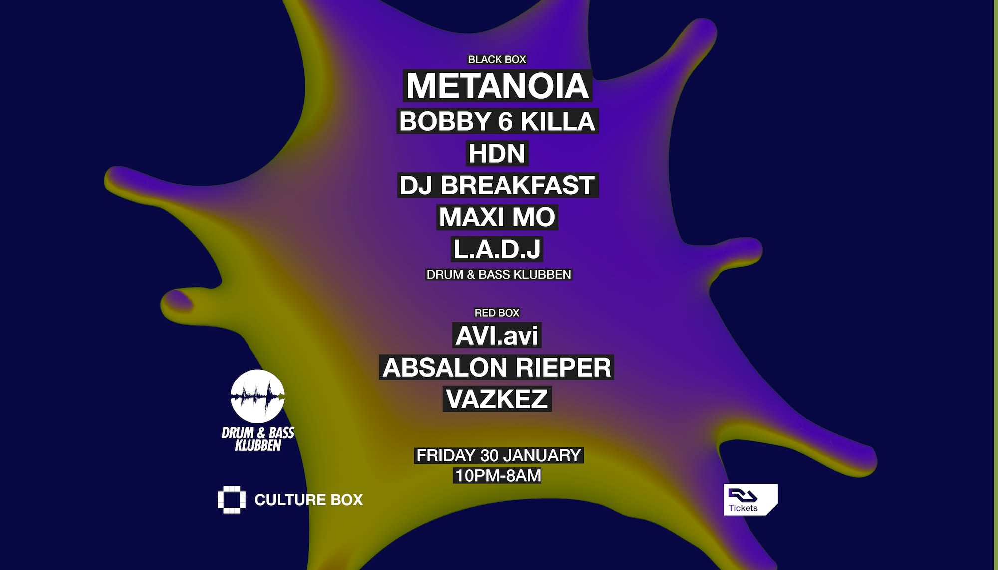 Drum & Bass Klubben: Metanoia / Avi.Avi / Absalon Rieper (Dj Set) / Vazkez Cover