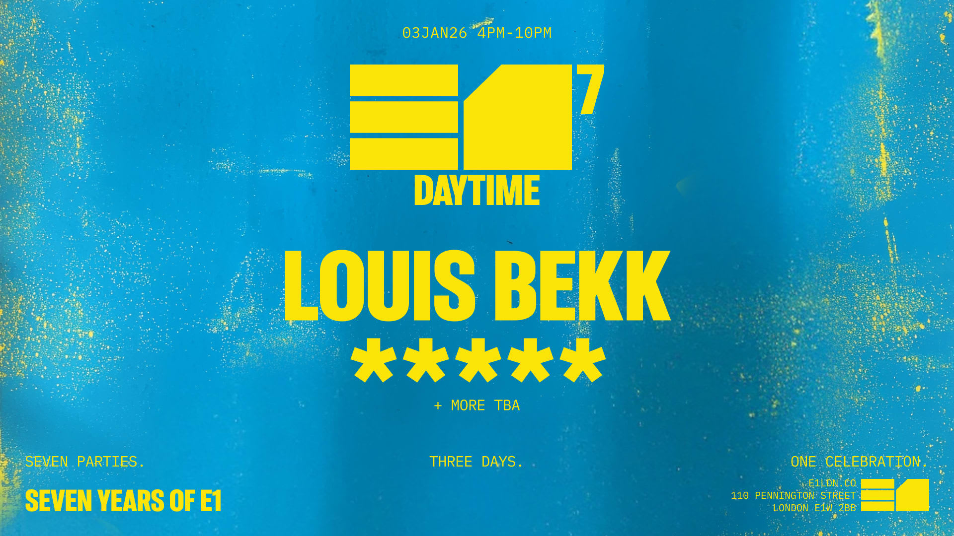 E1⁷: Louis Bekk Cover