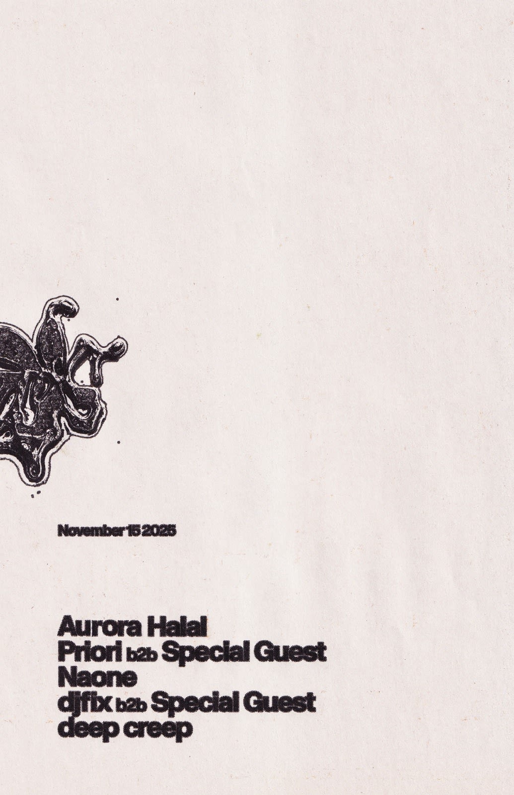 Earth Dog Presents: Aurora Halal, Naone, Priori, Djfix, Deep Creep & Special Guests Cover