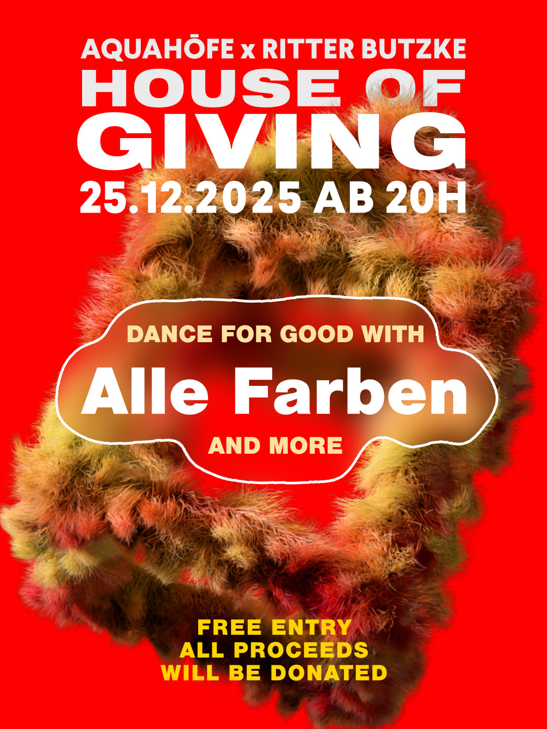  Free Entry House Of Giving // Charity Event (Nabu/ Kältehilfe/ Tierheim Berlin) Cover
