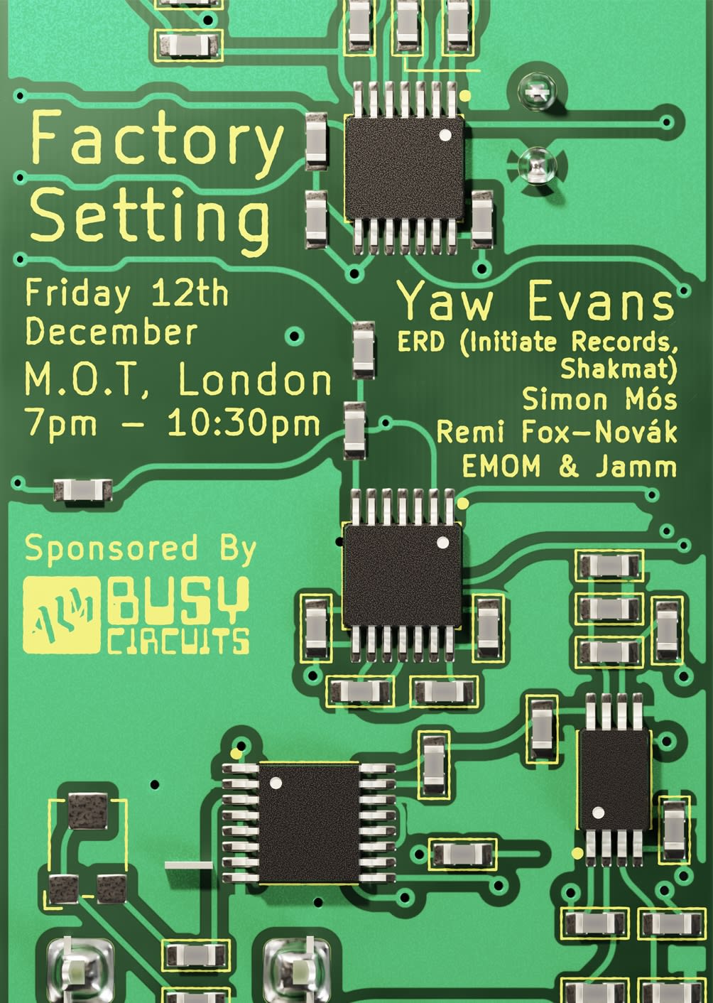 Factory Setting (Live Modular Synth / Hardware / Techno / Ambient)  Yaw Evans Cover