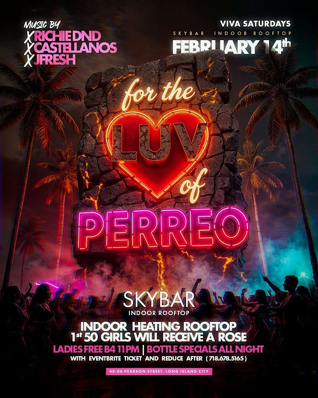 For The Luv Of Perreo – Viva Saturdays At Skybar Rooftop - Valentine's Day Cover