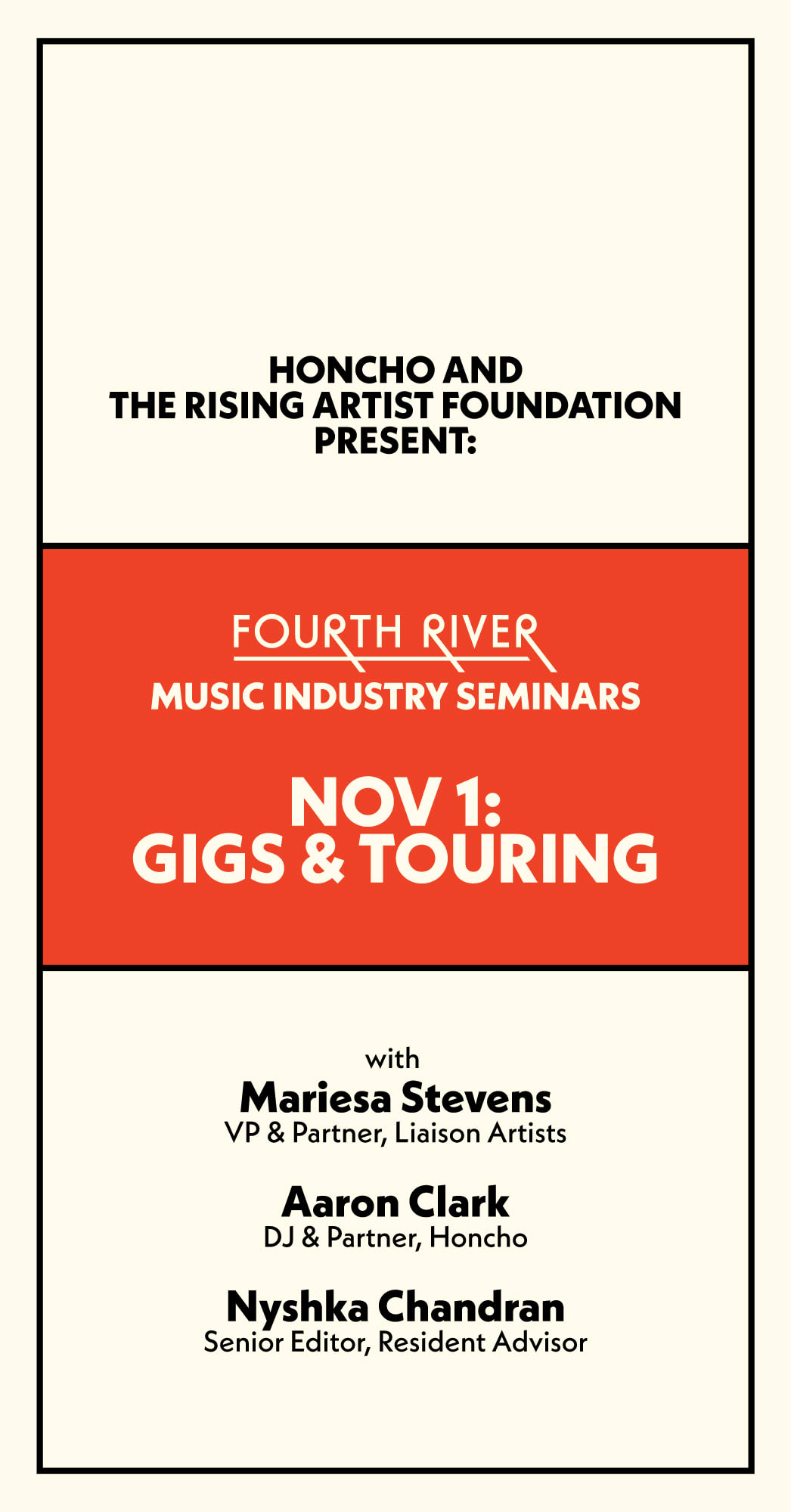 Fourth River Public Music Industry Seminars Session 4: Booking/Touring Cover